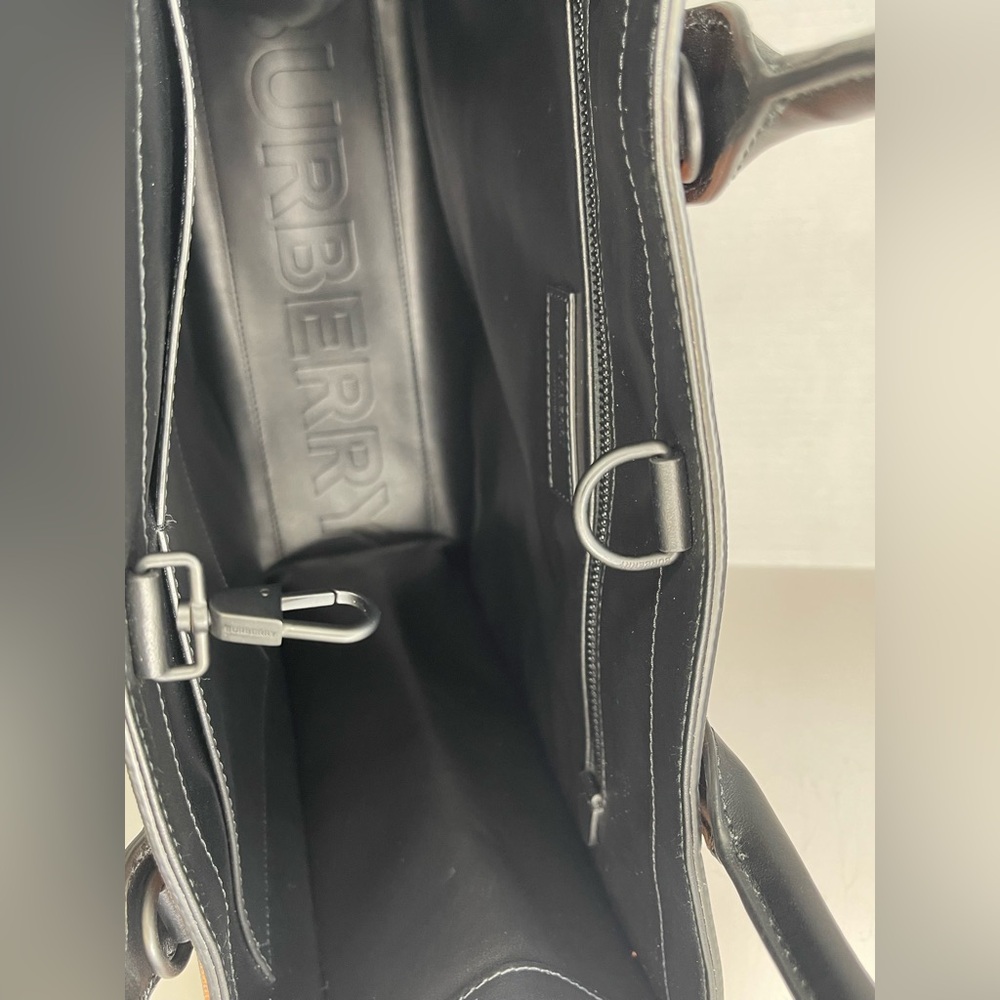 Burberry Tiger Print Tote Bag - Black and Orange - Picture 9 of 15